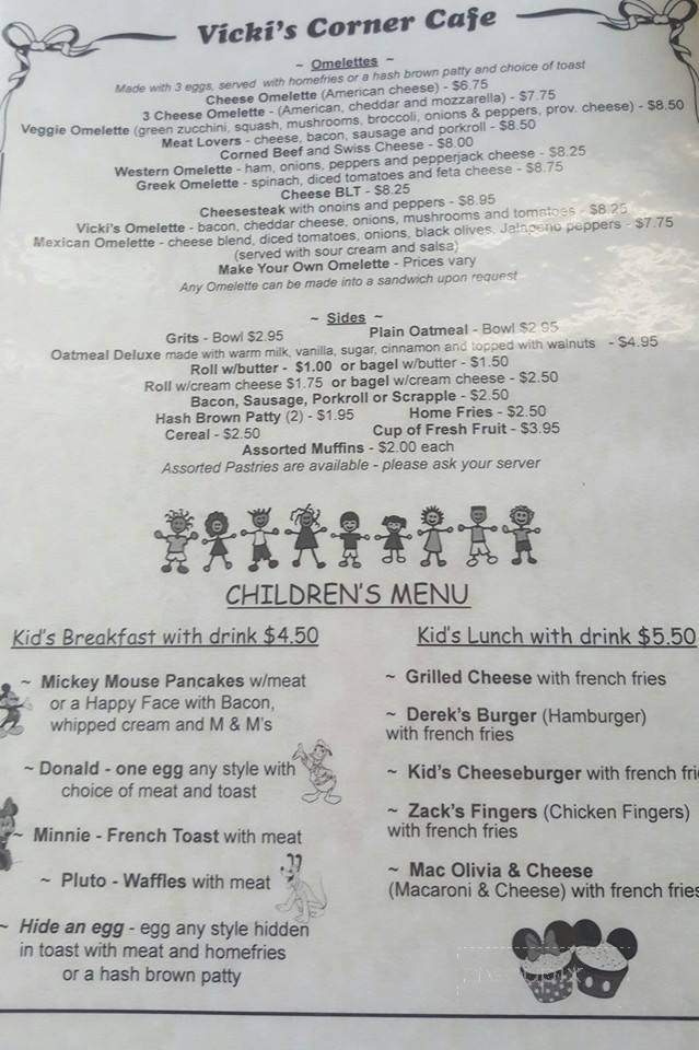 Vicki's Corner Cafe - Manahawkin, NJ menu_pic