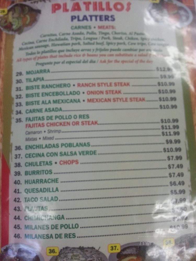 Taqueria El Jalapeno - Allentown, PA menu_pic