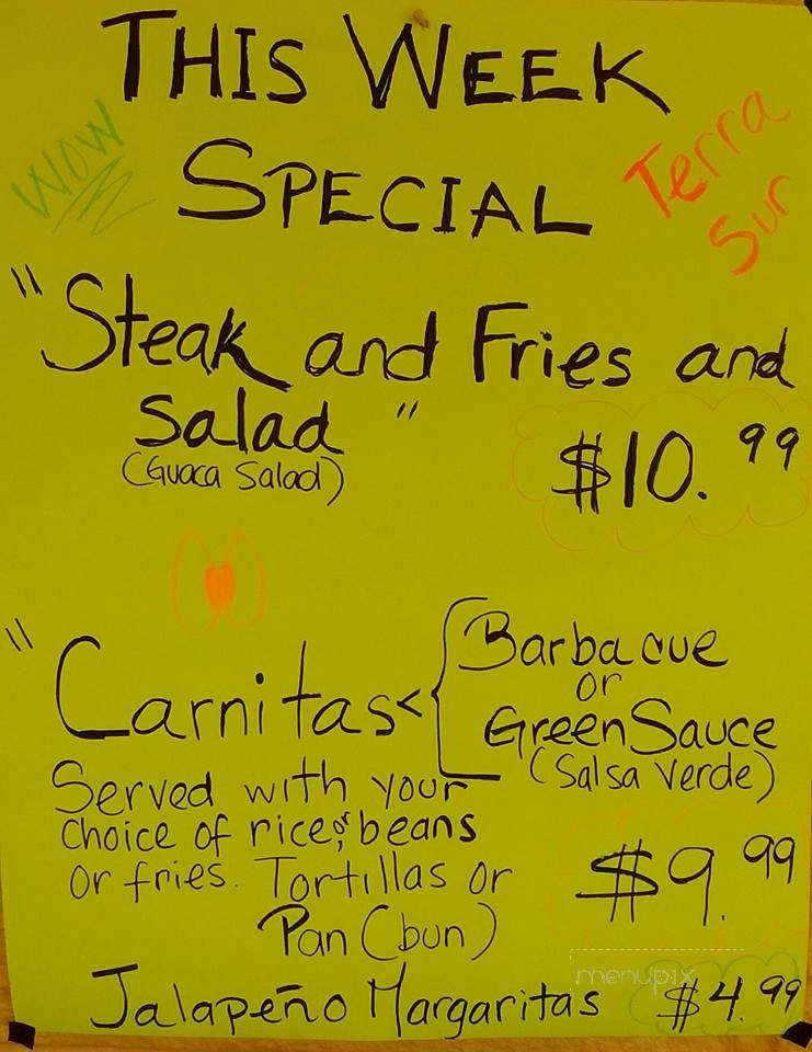 Terra Sur - Troy, IL menu_pic