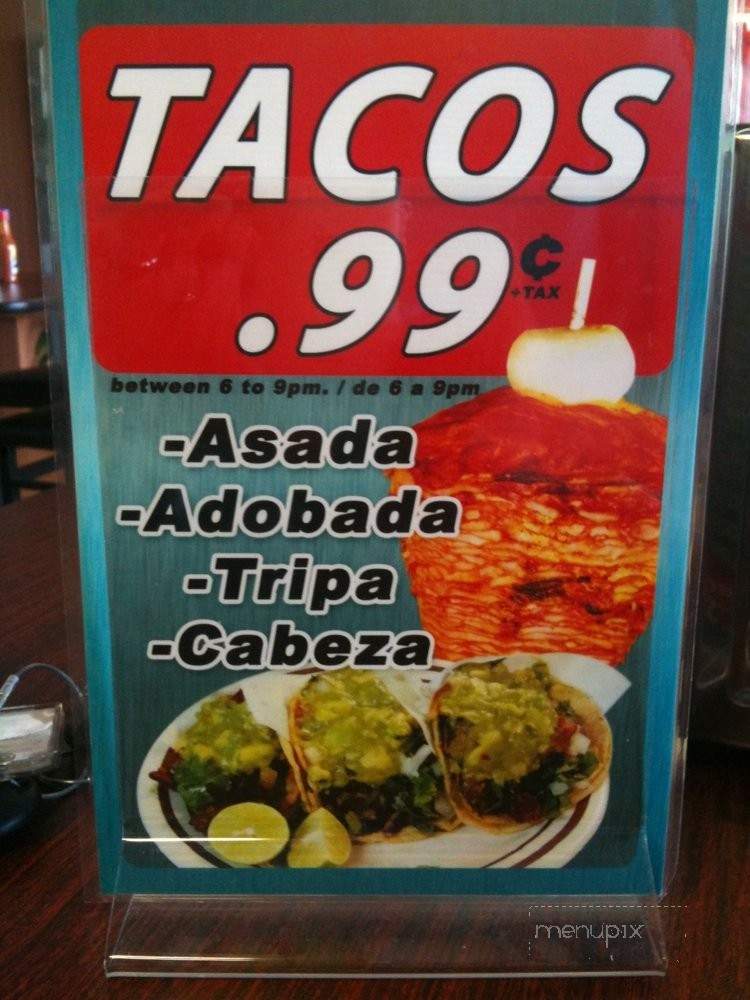 El Cacho Mexican Grill - San Ysidro, CA menu_pic