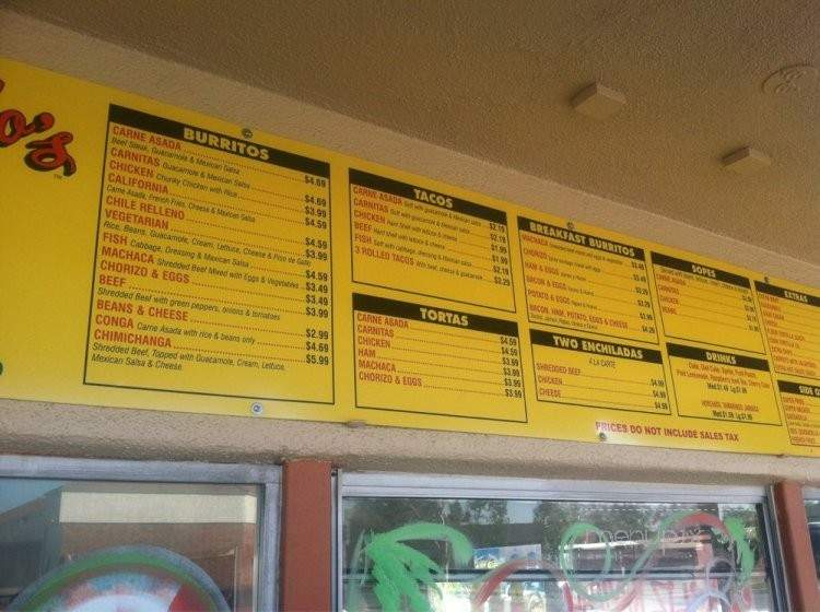 Alfredo's Mexican Food - West Covina, CA menu_pic