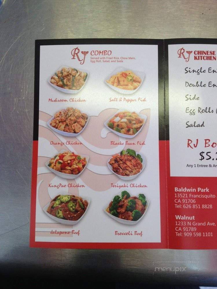 RJ Chinese Kitchen - Baldwin Park, CA menu_pic