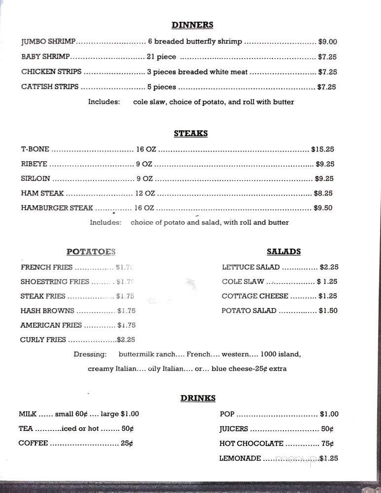 Williamson Tavern - Williamson, IA menu_pic