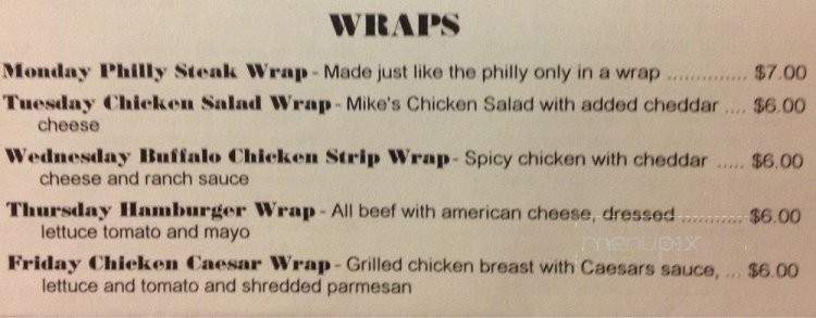 Lil Mike's Grill - Corinth, MS menu_pic
