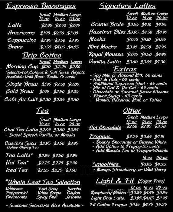 Kenilworth Espresso - Charlotte, NC menu_pic