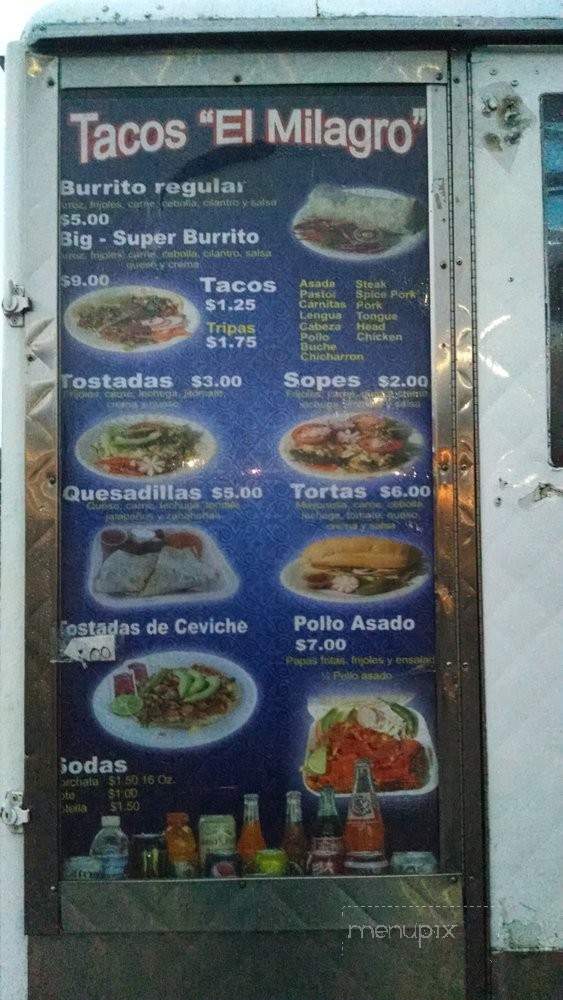 /250895381/Tacos-El-Milagro-Taco-Truck-Menu-Vallejo-CA - Vallejo, CA