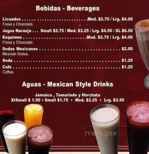 Altos de Jalisco - Cicero, IL menu_pic