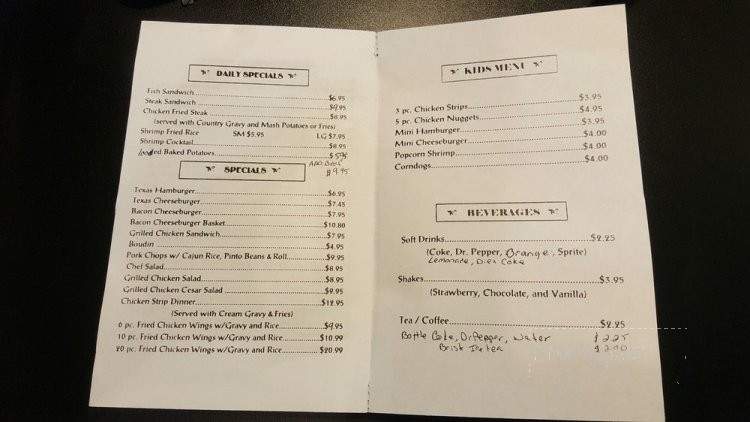 D&G American Seafood Cajine - Pearland, TX menu_pic