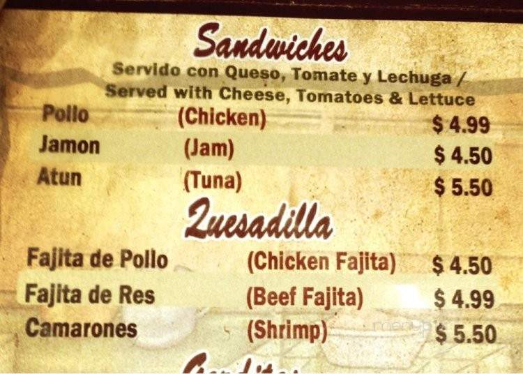 Melita's Restaurant & Bar - Houston, TX menu_pic