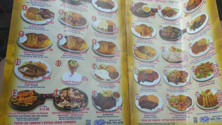 Rancho's Taqueria - Houston, TX menu_pic