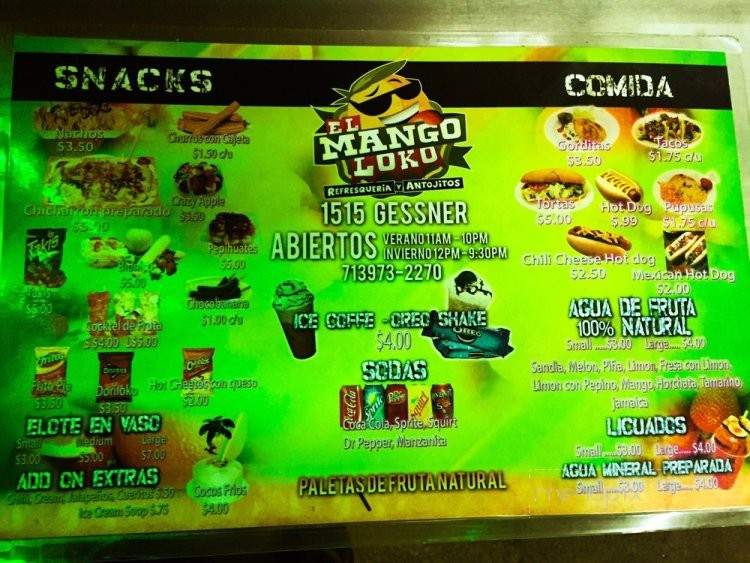 /250760938/El-Mango-Loko-Menu-Houston-TX - Houston, TX