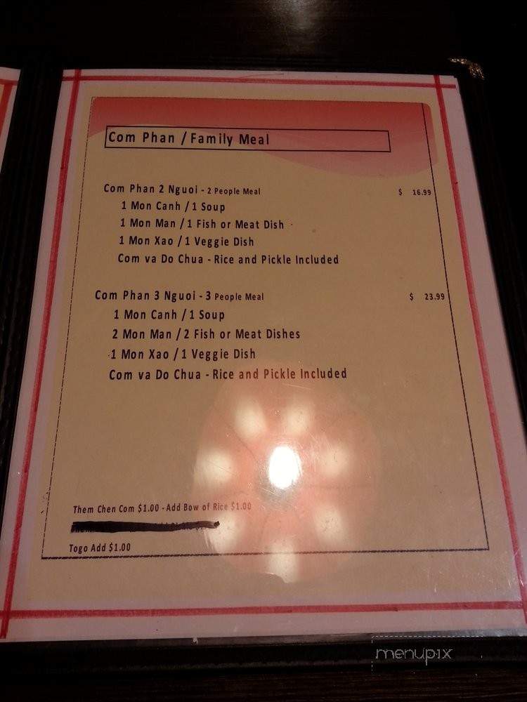 Dong Ba Restaurant - Westminster, CA menu_pic