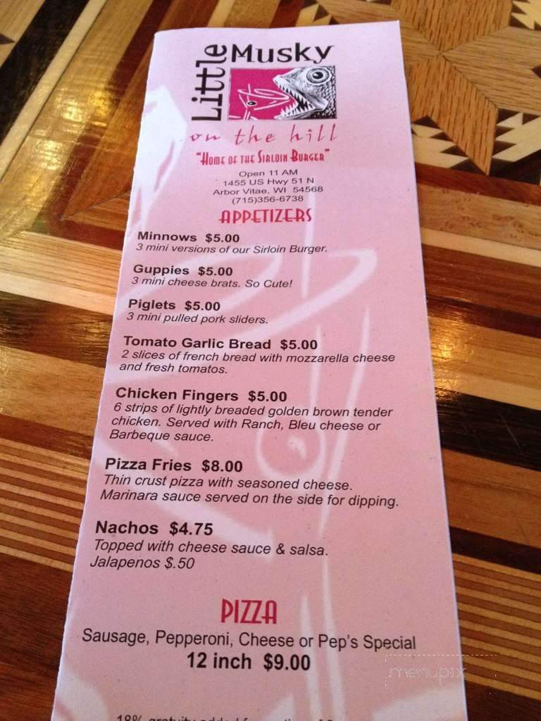 Little Musky Bar - Woodruff, WI menu_pic