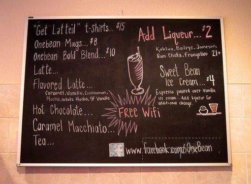 One Bean Espresso Bar - Shippensburg, PA menu_pic