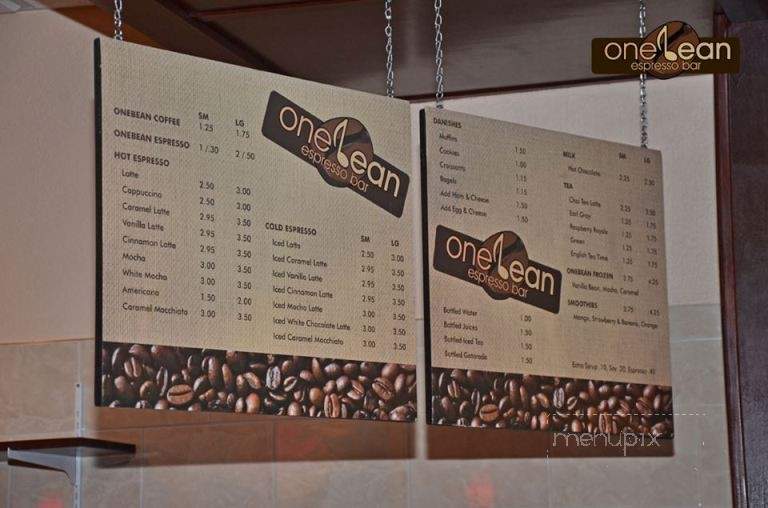 One Bean Espresso Bar - Shippensburg, PA menu_pic