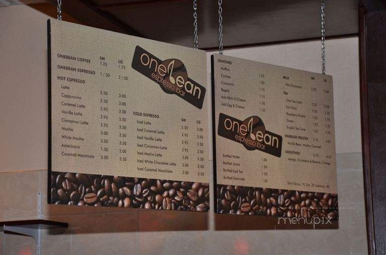 One Bean Espresso Bar - Shippensburg, PA menu_pic
