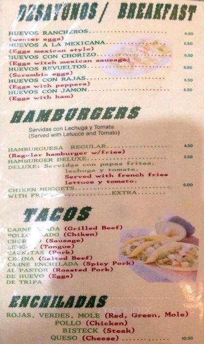 Tacos Veloz - Corona, NY menu_pic