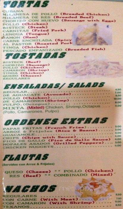 Tacos Veloz - Corona, NY menu_pic