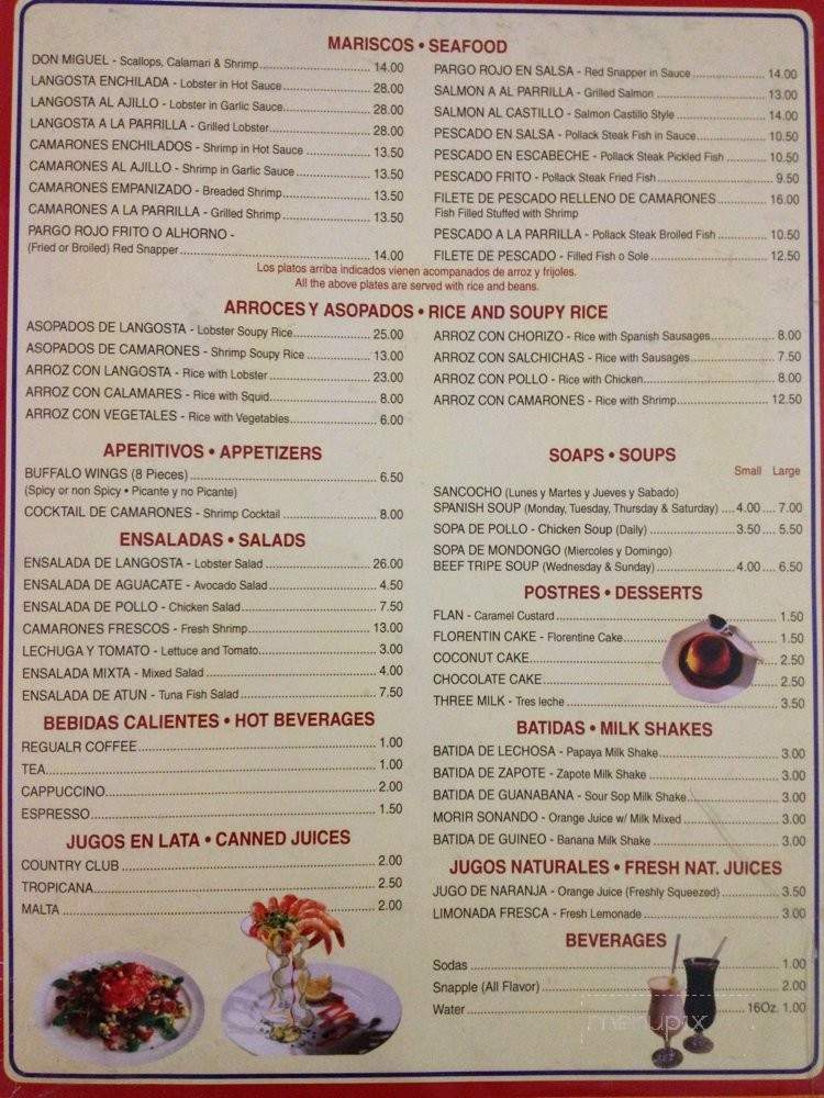 Castillo de Jagua - New York, NY menu_pic