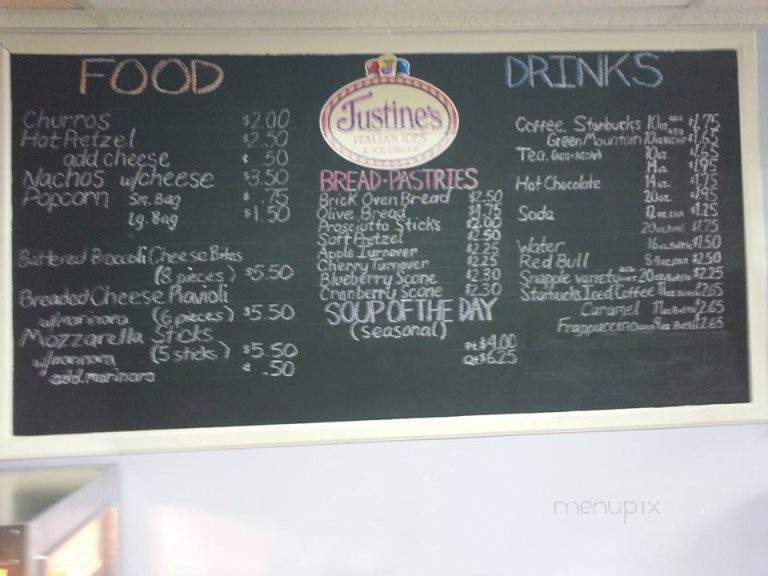 Justine's Italian Ices & Ice Cream - South Amboy, NJ menu_pic