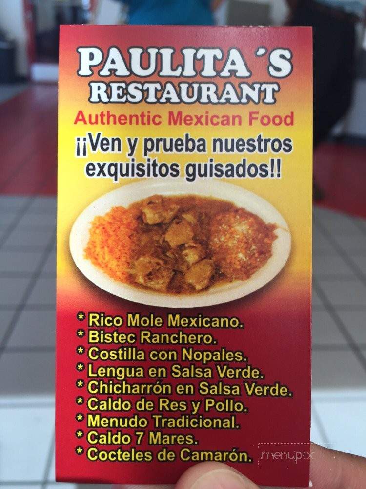 Paulita's Restaurant - Escondido, CA menu_pic