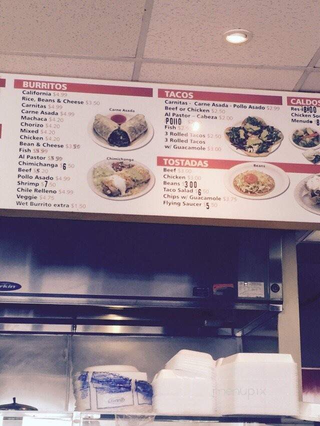 Paulita's Restaurant - Escondido, CA menu_pic