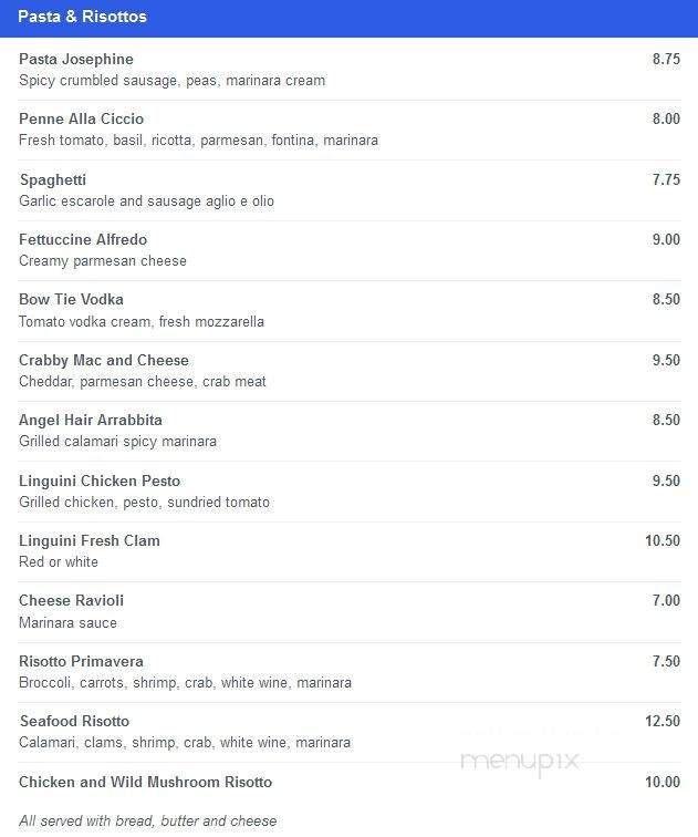 Ciccio's Pizzeria - Chicago, IL menu_pic
