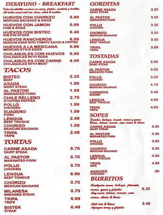 Thaly's Restaraunt - Chicago, IL menu_pic