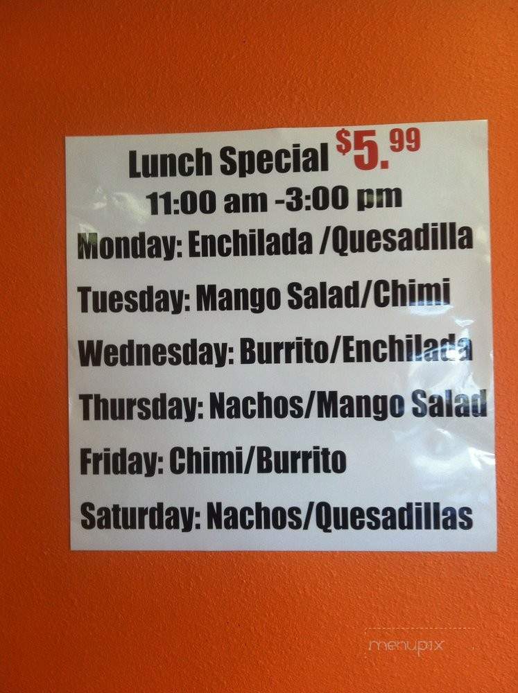 Conchitas La Taqueria - Orem, UT menu_pic