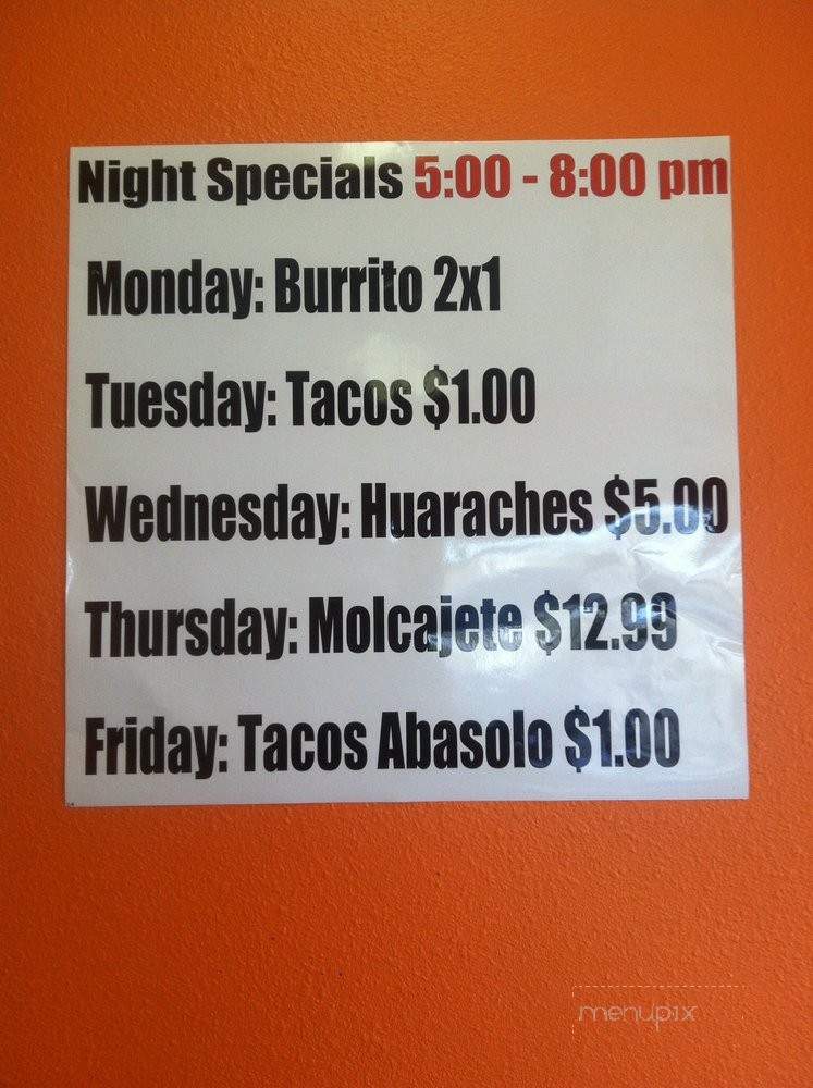 Conchitas La Taqueria - Orem, UT menu_pic