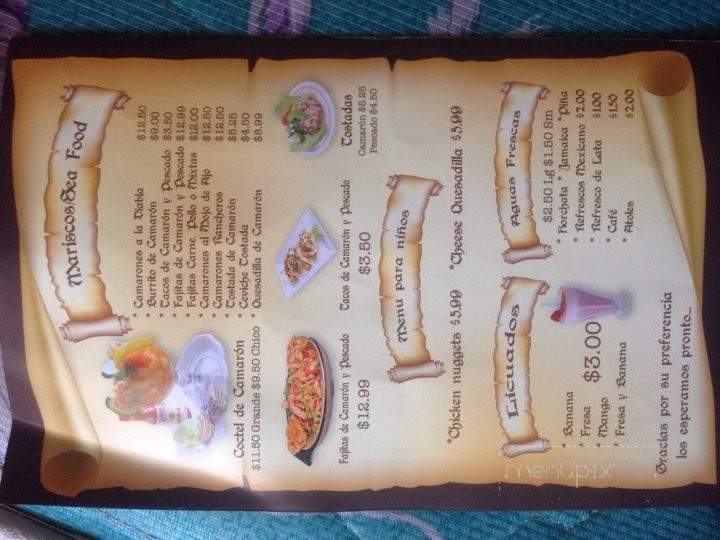 La Escondida - Ventura, CA menu_pic