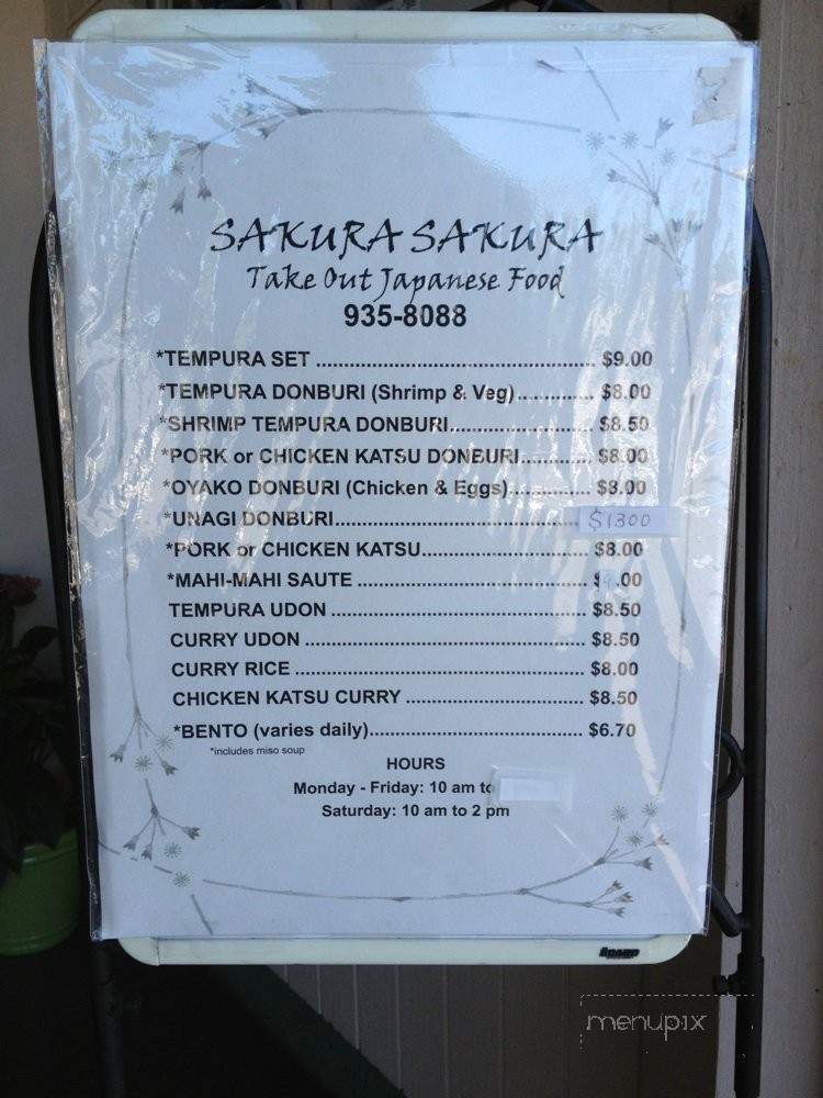 Sakura - Hilo, HI menu_pic