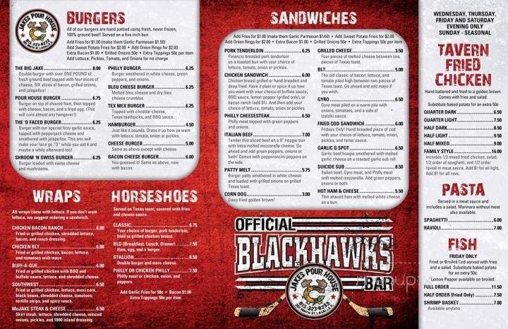 Jake's Pourhouse - La Salle, IL menu_pic