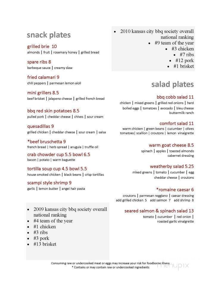 Cafe Weatherby - Kansas City, MO menu_pic