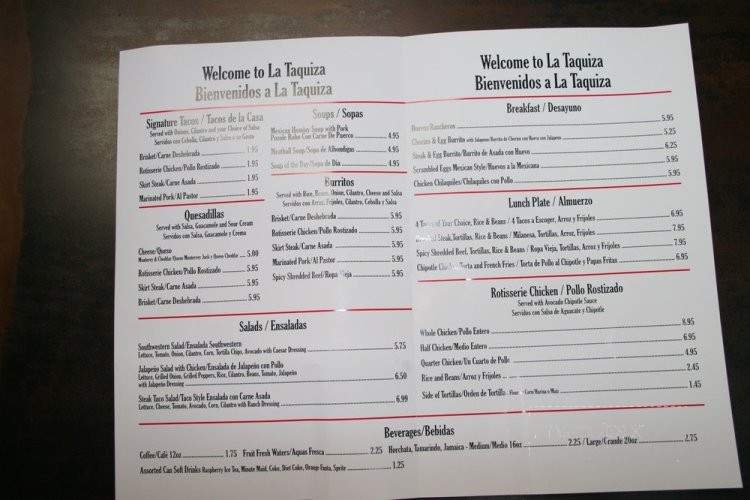 La Taquiza of Pacoima - Los Angeles, CA menu_pic