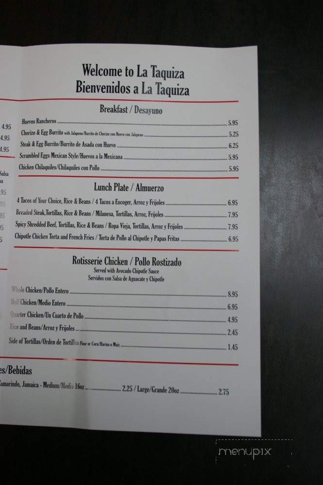La Taquiza of Pacoima - Los Angeles, CA menu_pic