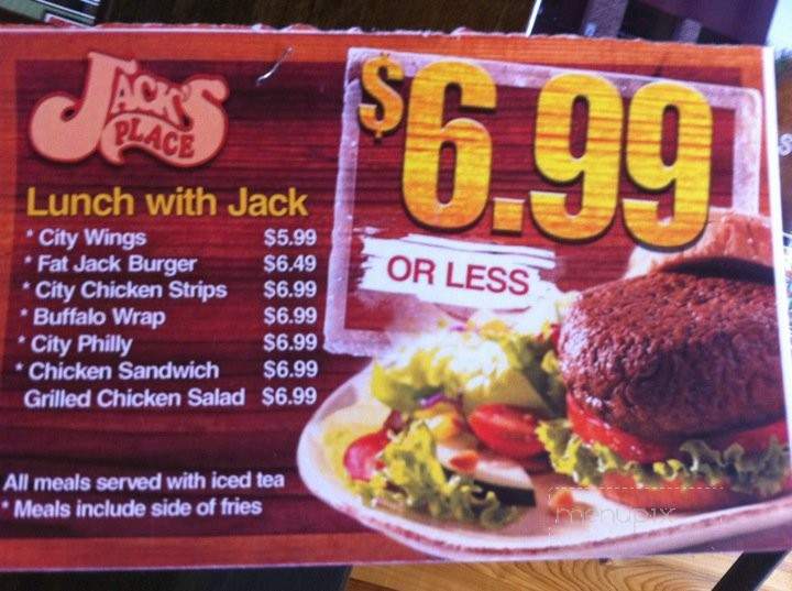 Jack's Place - Florence, SC menu_pic