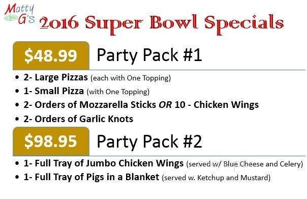 Matty G's - Poughkeepsie, NY menu_pic