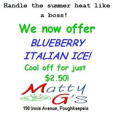 Matty G's - Poughkeepsie, NY menu_pic