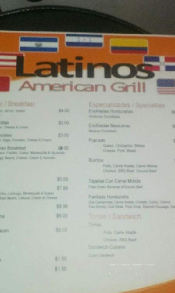 Latinos Latin American Grill - Monroe, NY menu_pic