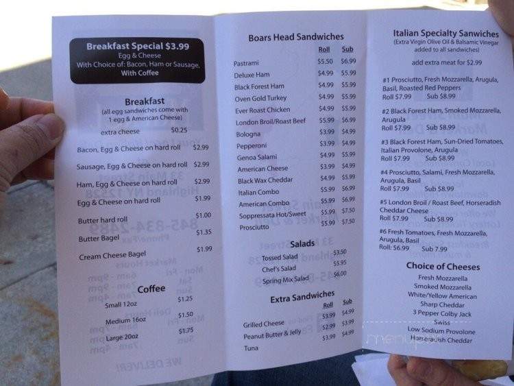 Main Street Market and Deli - Highland, NY menu_pic
