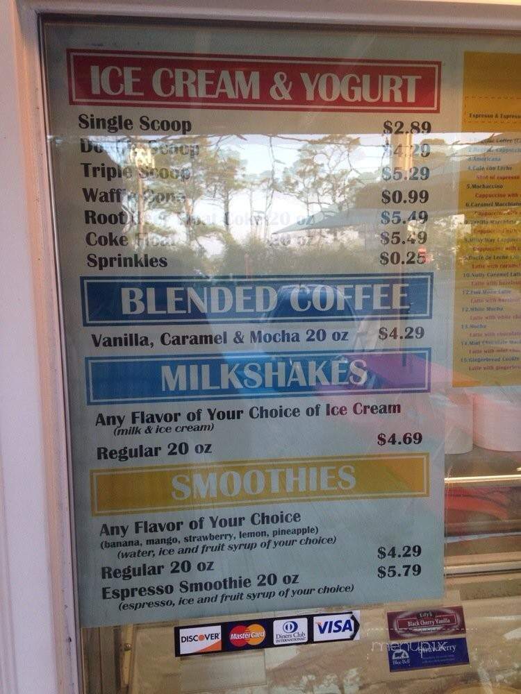 Cape San Blas Coffee & Ice Cream - Port St Joe, FL menu_pic