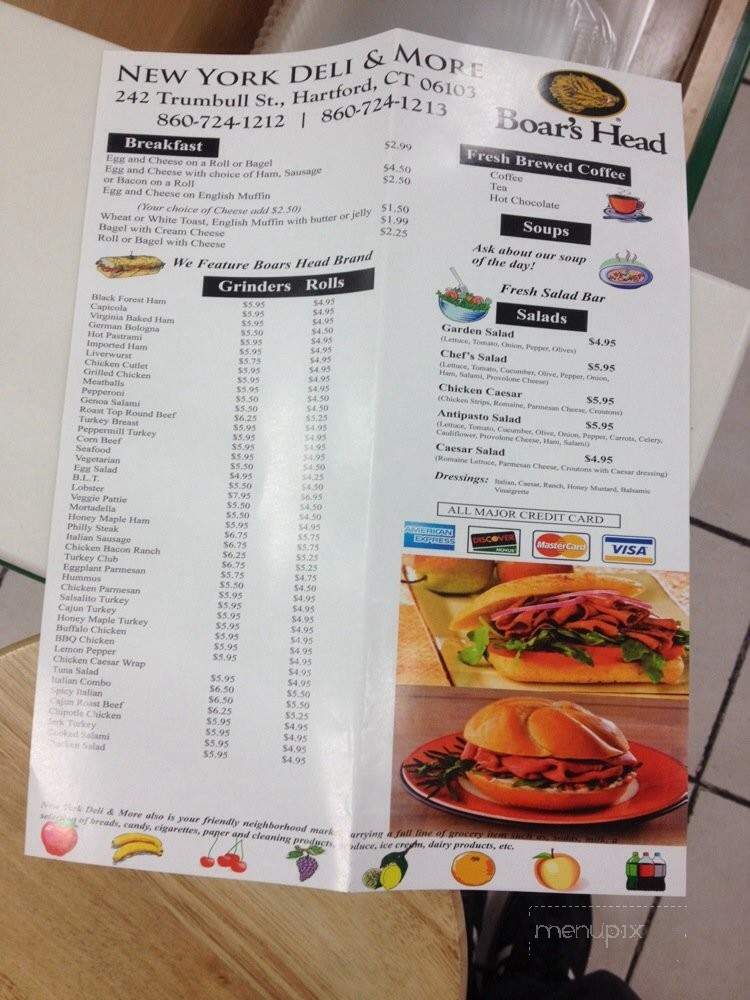 New York Deli & More - Hartford, CT menu_pic