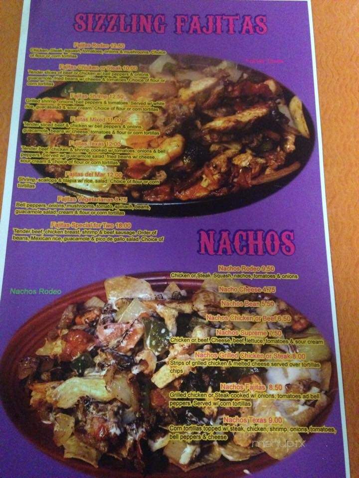 Fiesta Rodeo - Anderson, SC menu_pic