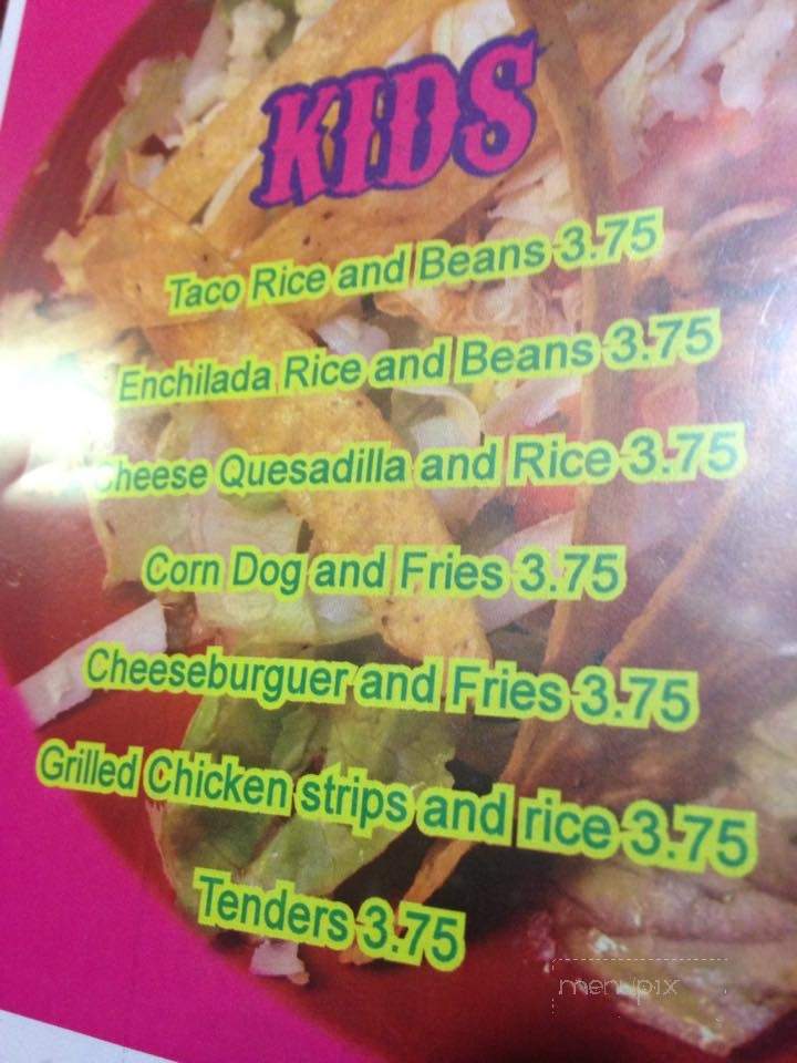 Fiesta Rodeo - Anderson, SC menu_pic