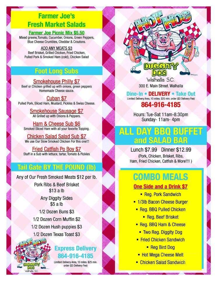 Hot Hog Diggity Dog - Walhalla, SC menu_pic