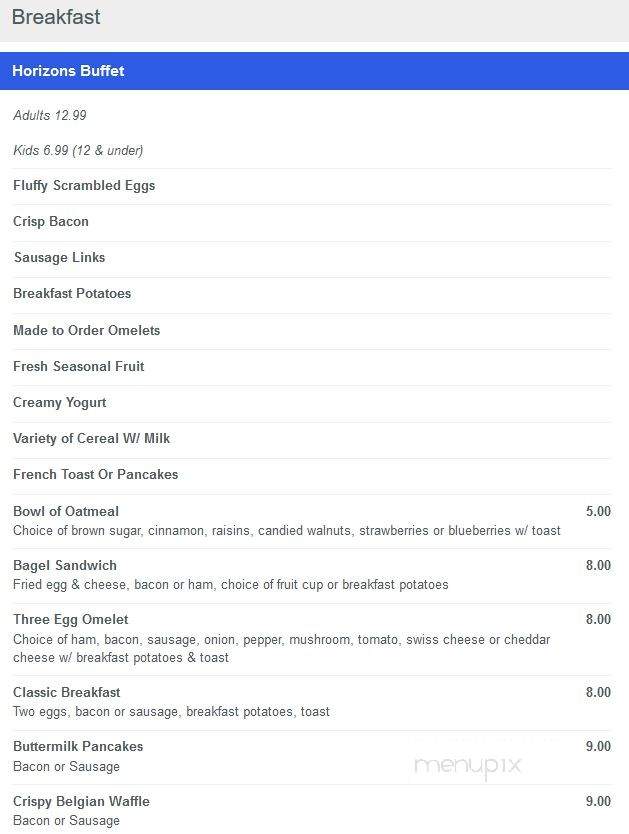 Horizons Restaurant - Geneva, OH menu_pic
