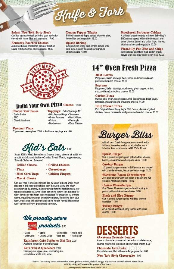 Treehouse Pub and Grub - Dundee, MI menu_pic