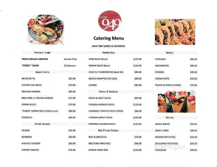 Cafe949 - Fountain Valley, CA menu_pic