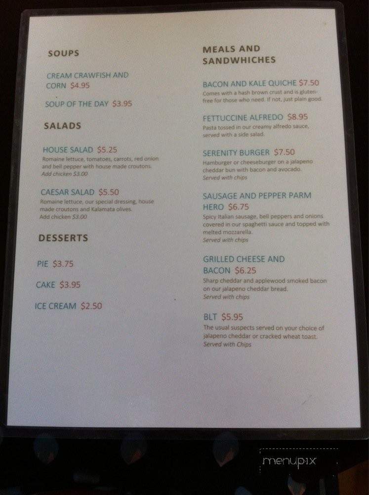 Serenity Baking Company - Athens, TX menu_pic